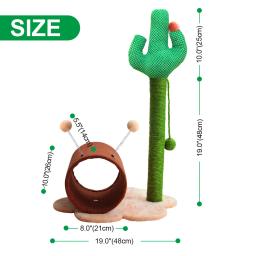 Gato scratcher cactus gato árvore torre gatos escalada quadro arranhando post com bola brinquedo pet móveis ninho suprimentos para animais de estimação - Image 6