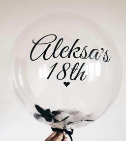 Bolha Adesivos com Nome Personalizado para Balões, Dia dos Namorados Festa do Evento, Baby Shower, Decoração de Aniversário, 18 ou 24 ", Apenas Adesivo, 1PC - Image 2