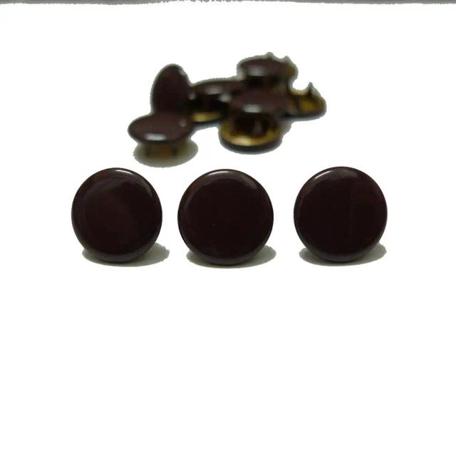 Botões de Pressão Oeko-Tex 100 - Conjunto com 50 Unidades de 10mm, Cor Sólida Marrom, Tamanho #8, Certificado de Aprovação