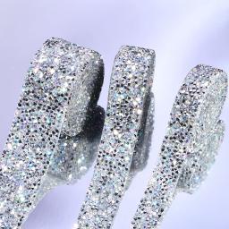 Fita de cristal ab para decoração, decoração de vestuário com glitter strass faça você mesmo - Image 4