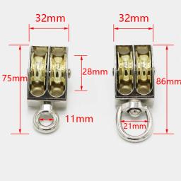 Elevação corda rolo polia roda, escalada Mini polia, polias de metal, liga de zinco, fio Katrol, 36mm, 48mm, 52mm, 58mm, 75mm, 86mm - Image 2