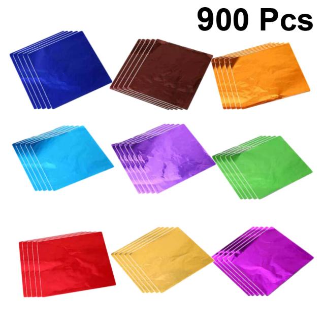 Papel de Embrulho Colorido para Chocolates e Doces - Pacote com 900 Peças para Festas e Casamentos