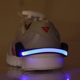 Luz de advertência segurança para esportes ao ar livre noite correndo andar ciclismo led luminoso clipe sapato luz da bicicleta acessórios - Image 4