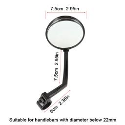 Espelhos retrovisores de bicicleta com alça, espelhos traseiros, guidão MTB, rotação de 360 graus, ciclismo traseiro para mountain road bike, 18-22mm - Image 2
