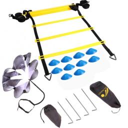 Velocidade footaball agilidade escada equipamento de treinamento conjunto com resistência pára-quedas esportes ao ar livre acessórios - Image 5
