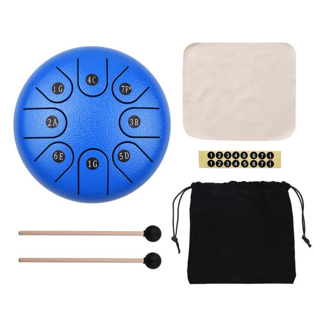 Mini Tambores de Percussão 6in 11/8 com Baquetas - Ideal para Iniciantes em Música e Ritmo