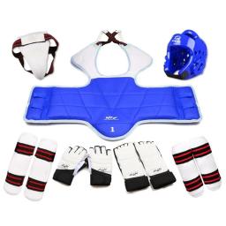 Taekwondo Glvoes Karate Vest Protetor Corporal Sparring Gear Adulto Crianças Braço Shin Peito Guarda Capacete MMA Conjunto de Treinamento Equipamento - Image 1