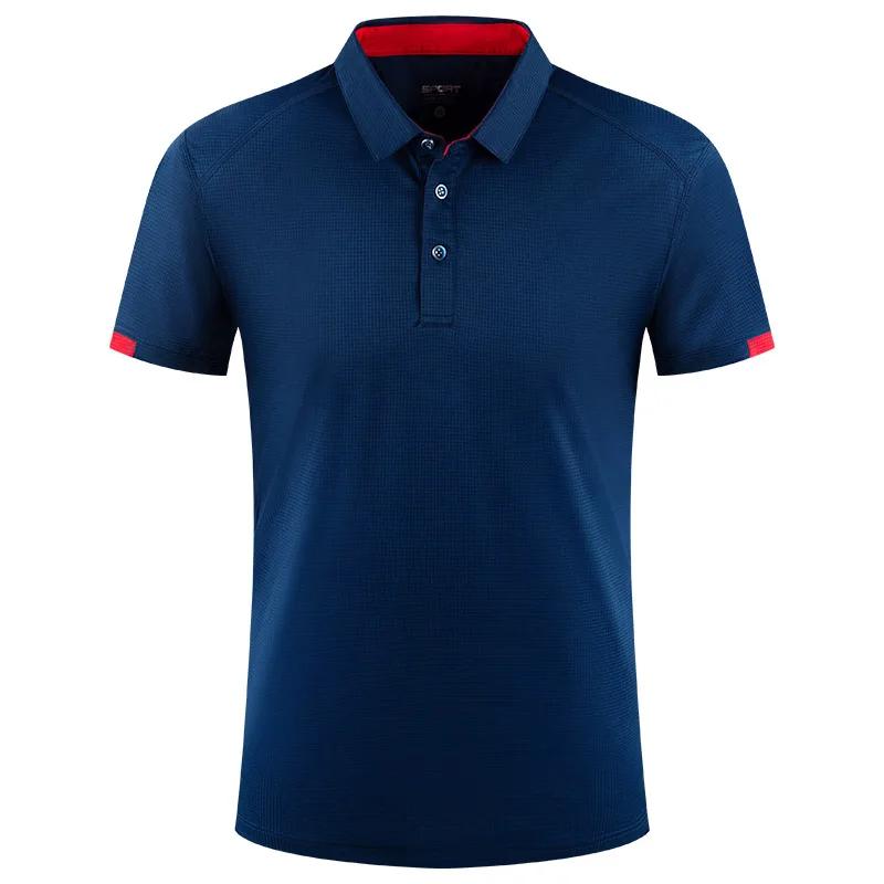 Polo esportivo personalizável com logotipo da empresa, bordado e design pessoal, fibra respirável e de secagem rápida masculino e feminino, 100% fibra - Image 1