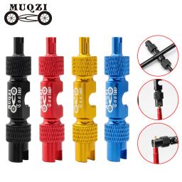 Muqzi mtb bicicleta de estrada schrader presta válvula remoção chave multifuncional válvula pneu instalação chave ferramenta núcleo válvula - Image 1
