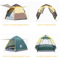 Barraca de acampamento exterior da família wateroproof da dupla camada de wolface tendas automáticas 5-8 pessoas portátil respirável do curso caminhadas tenda - Image 6