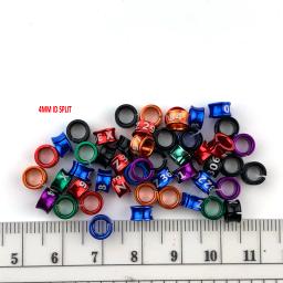 Dividir alumínio pássaro perna bandas, cor aleatória, multi cores, 10pcs - Image 2