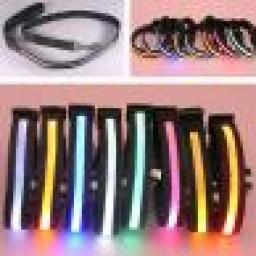 2.5cm luminosa coleira de gato do cão de estimação moda led cão pet noite segurança collar piscando luz acima de náilon colar banda suprimentos para animais estimação quente - Image 1