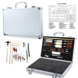 Kit universal de limpeza de pistola, conjunto de ferramentas para limpeza de arma, rifle, pistola, espingarda, limpador de arma, ferramentas de manutenção, caixa de alumínio para armazenamento - Image 1