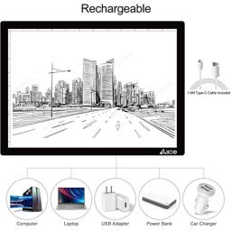 Placa de luz led ajustável com cinco níveis, caixa de luz a4 alimentada por bateria, proteção para os olhos, mais fácil para pintura com diamante - Image 4