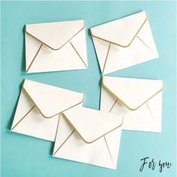 Envelopes para convite, festa de casamento, cartões de visita, presente, envelope, pérola, branco, vintage, 100mm x 80mm, 10 peças - Image 5