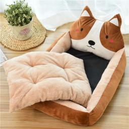 Cute Cartoon Pet camas para cães pequenos e médios, sofá-cama quente, lavável, chihuahua, buldogue, canil, suprimentos, cachorro, gato, inverno - Image 4