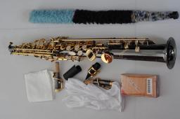 Saxofone soprano profissional r54, acessório de ouro preto, instrumento musical de latão - Image 5