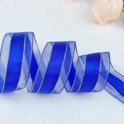 Fitas egde para decoração de festa, 5 jardas 25mm, organza, metálico, dourado, para casamento, natal, festa, presente, fita de embalagem para artesanato - Image 6