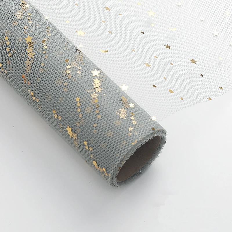Céu Estrelado Fio Net Papel De Embrulho, Festa De Casamento, Caixa De Presente Do Dia Dos Namorados, Papel Artesanato, DIY Flores Scrapbook, Papel Decorativo, 1m - Image 1