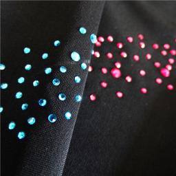 Calças compridas de patinação no gelo para adultos e crianças, calças de patinação artística personalizadas velo quente strass brilhante desempenho de competição - Image 6