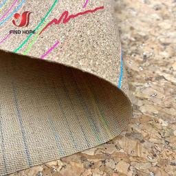 1pc 20cm * 120cm natural cortiça madeira couro tecido impresso colorido arco artesanato saco sapatos material rolo diy - Image 6
