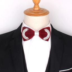 Laço vermelho vinho para homens e mulheres, Gravata borboleta de casamento para adulto, Claret Laços para casamento, Ternos de borboleta, Cravats, Groomsmen Bowties - Image 2