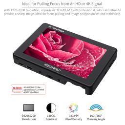 Feelworld lut7 7 Polegada 3d lut 2200 lêndeas tela sensível ao toque câmera dslr monitor de campo com forma de onda vectorscope histograma - Image 4