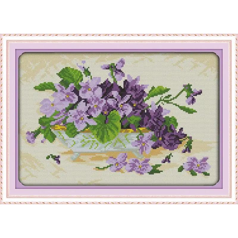 Tela estampada, kit de bordado e bordado artesanal, 11ct 14ct, tecido de contagem, amor da magnolias - Image 1