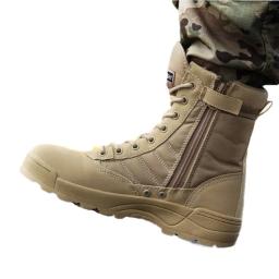 Homens verão tático exército combate botas, sapatos de escalada ao ar livre, alta ajuda, combate no deserto, SWAT, genuíno, fãs do exército, 2024 - Image 1