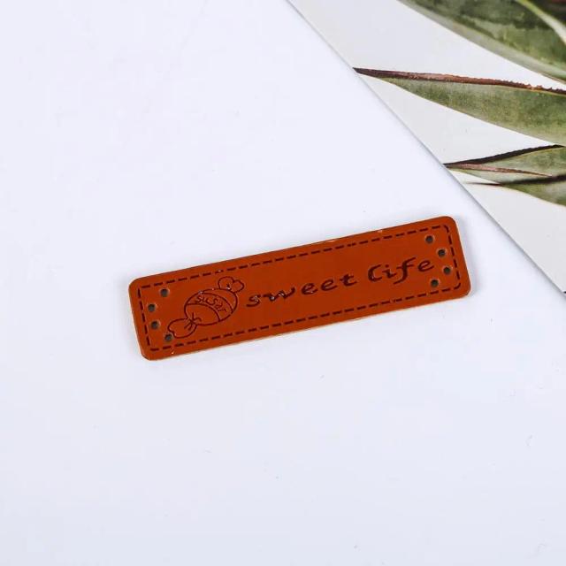 Etiquetas de Couro para Roupas: 20 Peças Personalizáveis para DIY e Presentes Artesanais com Logotipo da Árvore