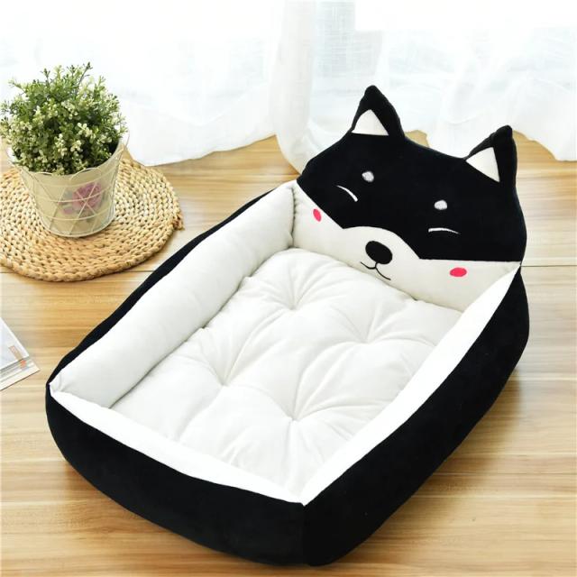 Camas Cartoon Aconchegantes e Laváveis para Cães Pequenos e Médios - Ideal para Chihuahuas e Buldogues no Inverno
