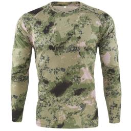Camiseta camuflada militar para acampamento, camiseta masculina de secagem rápida para caça, camisa com estampa camuflada do exército, camiseta fitness tática de caminhadas ao ar livre - Image 3
