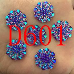10 pçs 18mm ab resina flor strass flatback decoração de casamento 2 buraco botões d60 - Image 2