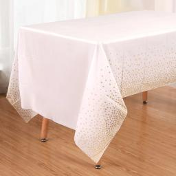 Louça Descartável Conjunto para Festa de Aniversário e Casamento, Prato De Papel, Copo, Guardanapo, Rosa, Preto, Branco, Ponto Dourado, Toalha De Mesa, Suprimentos - Image 6