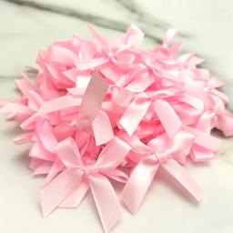 Laço de fita de cetim com tamanho pequeno, faça você mesmo, decoração de festas, faça você mesmo, fresco, rosa - Image 3