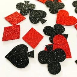 Conjunto de bolinhas de poker, confetes com glitter, decorações de festas, tema de aniversário, mesa dispersa de bolinhas com 100 peças/200 peças - Image 5