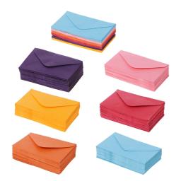 Mini envelopes de papel coloridos, 50 peças, retrô, branco, festa de casamento, cartões de visita, presente, novo, colorido - Image 6