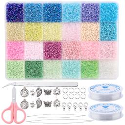 Beads Seed Beads Set para Fazer Jóias, Kit Beads, Pulseiras, colar, anel, DIY Art, Artesanato Artesanal, 2mm, 20000PCs - Image 1