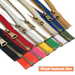 5 # de alta qualidade colorido open-end fechadura automática zíper de metal de cobre diy artesanato para roupas bolso vestuário sapatos de costura sacos - Image 1
