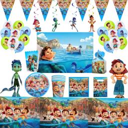 Disney-Luca Descartável Party Tableware Set para Crianças, Cartoon Anime Tema, Decorações De Festa, Brinquedos, Baby Shower, Aniversário Suprimentos - Image 1