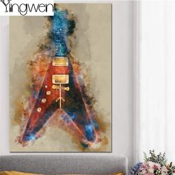 5d diy pintura diamante guitarra diamante mosaico ponto cruz kit bordado strass imagens instrumento musical arte decoração da sua casa - Image 2