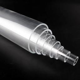 3 pces 50cm de comprimento o. d.16/20/32/40/50/60 mangueira acrílica transparente tubo de aquário suprimentos de tubos de plástico do tanque de peixes encaixes tubo de vidro - Image 1