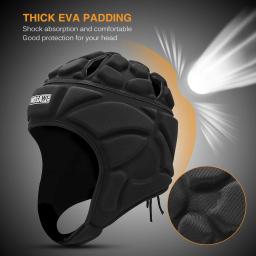 Capacete ajustável para goleiro, esporte para futebol, rugby, protetor de cabeça - Image 6
