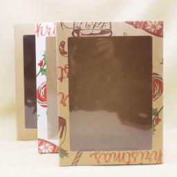 DIY Pacote Caixa com Janela, Presentes de Natal, Embalagem de Papel, Kraft, Cor Branca, Tamanho Grande, Doces, Dedos, 22x16x6cm, 10Pcs - Image 6