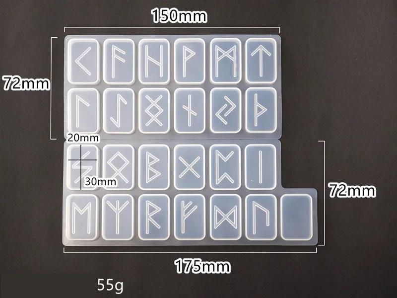 Cristal epóxi símbolo de energia runa símbolo espelho molde de silicone para fazer artesanato argila resina moldes jóias fazendo acessórios - Image 1