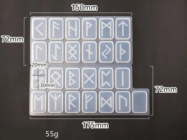 Molde de silicone para artesanato: Cristal epóxi, runas de energia e acessórios em resina