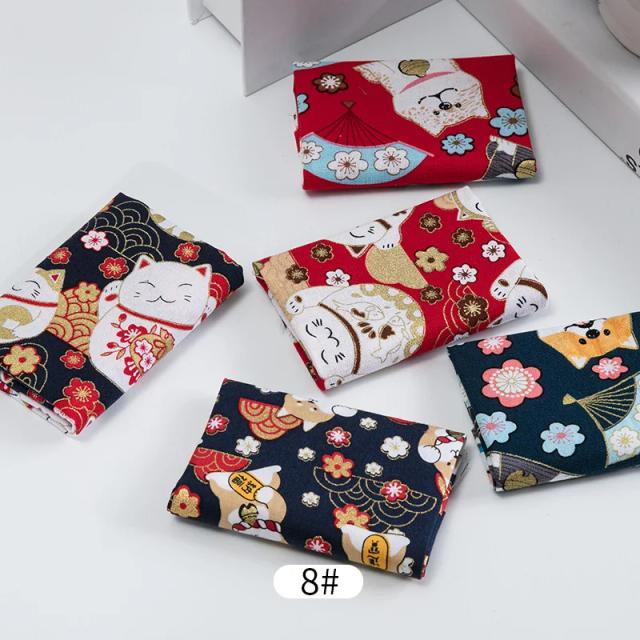 Algodão Japonês Patchwork Impresso para Bonecas, Sacos e Acessórios de Costura - Tecido para Quilting 20x25cm/Pçs TJ0361