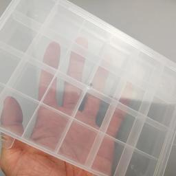 Yhbzret-caixa de plástico transparente para armazenamento, organizador de artesanato, caixa de acessórios e joias com 24 compartimentos - Image 5