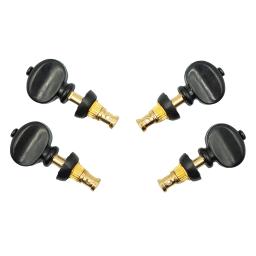 Pinos de ajuste de ukulele, cabeças de máquina, afinador, chaves, peças de guitarra, fricção preta - Image 3