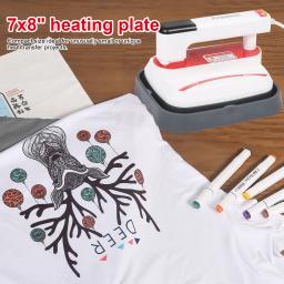 Mini máquina da imprensa do calor para a impressão do t-shirt, Transferência fácil do aquecimento, Máquinas portáteis do ferro da imprensa para a roupa, sacos, chapéus, almofadas, 7x8 em - Image 5